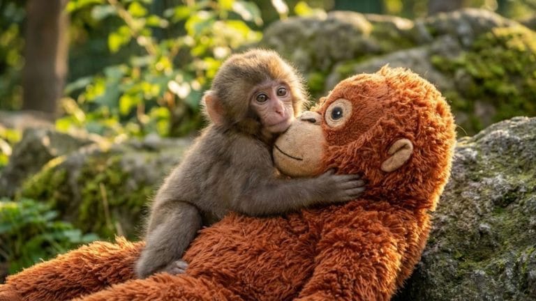 bébé singe abandonné peluche IKEA