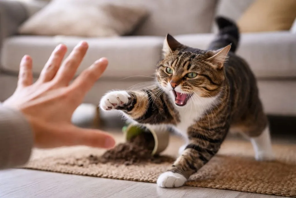 comment punir un chat qui attaque