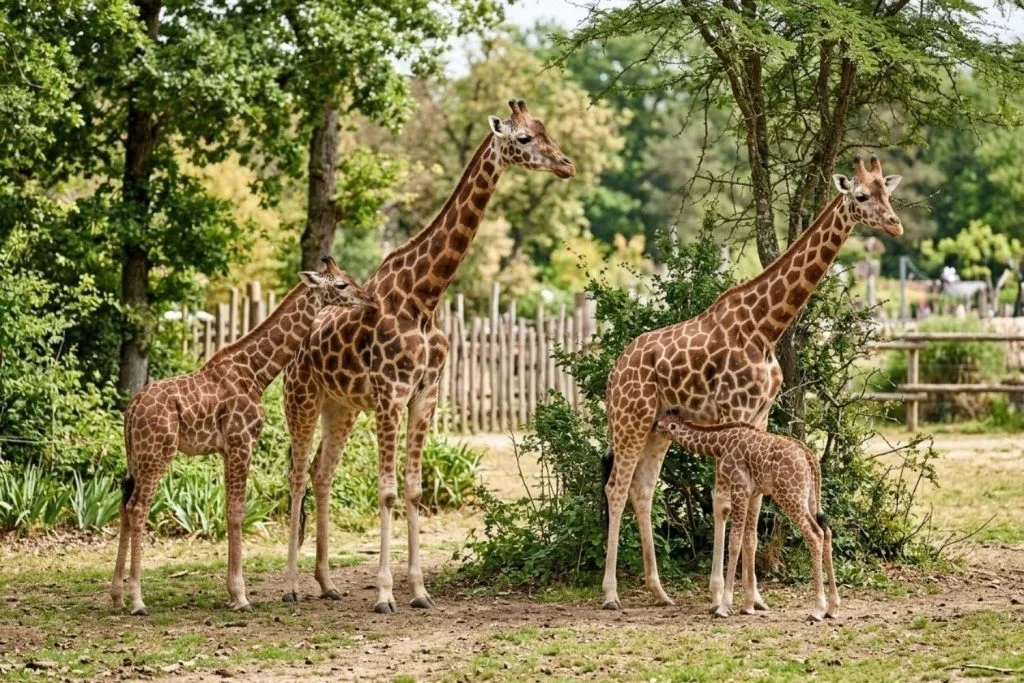 deux girafons sont nés à deux mois d’intervalle au zoo de La Flèche
