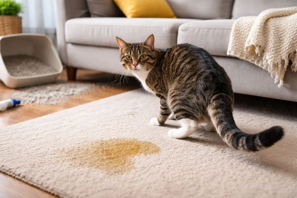 pourquoi mon chat fait pipi partout