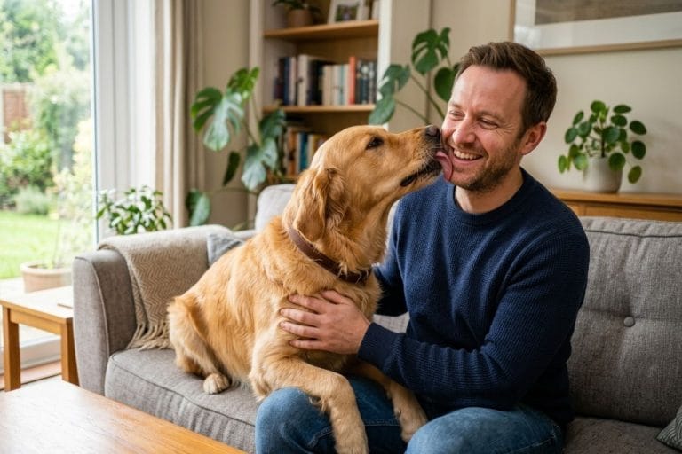 pourquoi mon chien me lèche